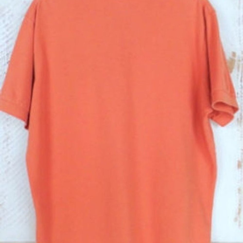 Eddie Bauer peach cotton polo shirt - Picture 3 of 4